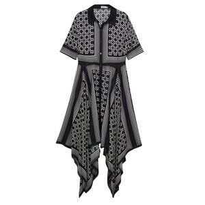 SIMKHAI Abrielle Dress Handkercheif midi dress size small NWT black white